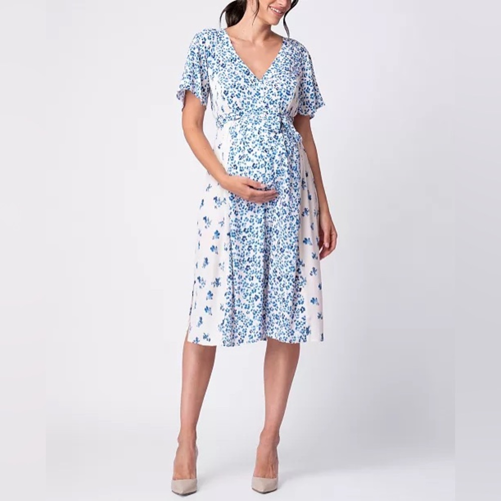Women's Floral Maternity Nursing Dress